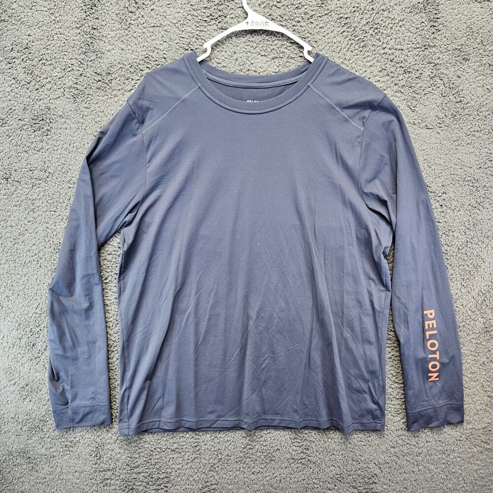 Peloton T-Shirt Men Size Large Gray‎ Long Sleeves Crewneck